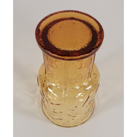 Libbey COUNTRY GARDEN Daisy Pattern Amber Glass Cooler Tumbler (s) LOT OF 3 - Picture 4 of 8